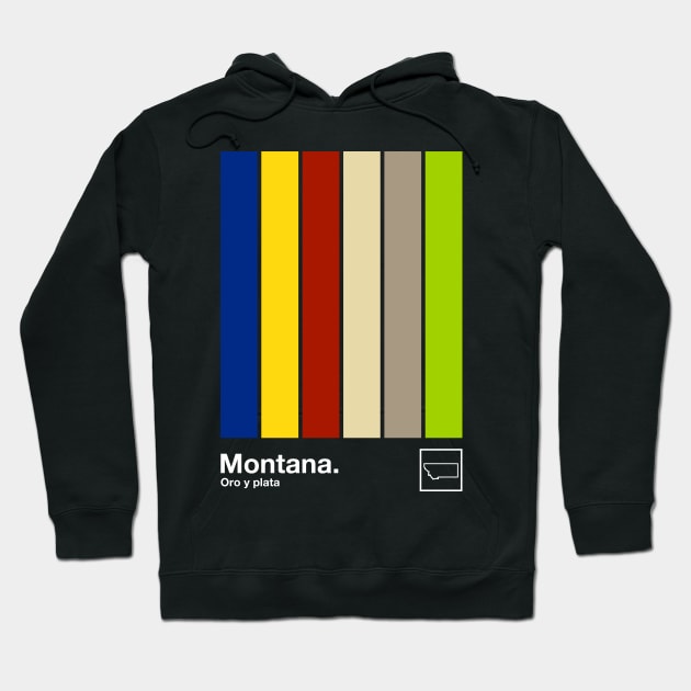 Montana State Flag // Original Minimalist Artwork Poster Design Hoodie by DankFutura